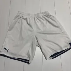 PUMA ホワイト ハーフパンツ ストライプ