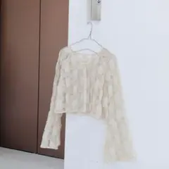 kastane カスタネ　【前後2WAY】格子レース2WAYカーディガン