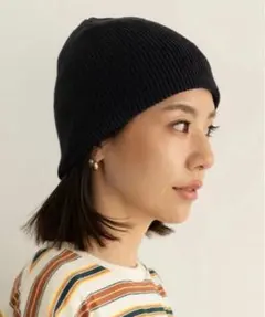 CAVEZA ROSSO リブニットビーニー　ブラック