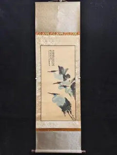 李苦禅 花鳥図 掛け軸　宣紙装裱　中堂 李苦禅 花鳥図 掛け軸 宣紙装裱 中堂