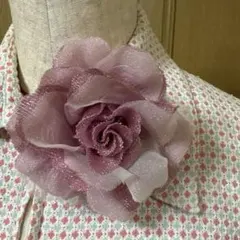 ピンク 花型 コサージュ