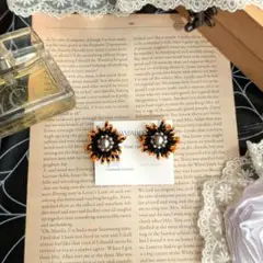 ビーズ刺繍　ハロウィン　ブラック