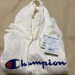 チャンピオン 裏起毛ロゴプルパーカーS ホワイト