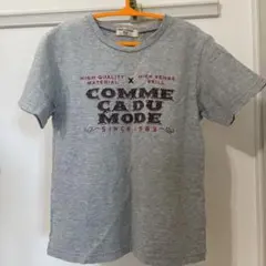 コムサデモード　グレー半袖ロゴTシャツ130のサムネイル