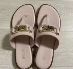 MICHAEL KORS サンダル ピンク ゴールド金具 6Mのサムネイル