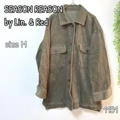 【SEASON REASON】 コーデュロイジャケット グリーン系　Mのサムネイル
