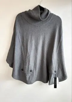 新品★ヤマダヤ　スコットクラブ　ニットケープ　ポンチョ風ニット　38 グレー