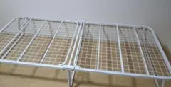 シングルベット　折り畳み　メッシュベッド　スチール　ベッドフレームのサムネイル