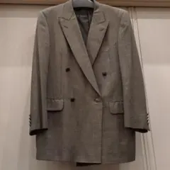 BURBERRY グレー ダブルブレスト スーツジャケット 夏用