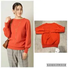 【新品】a.v.v. 洗えるボートネックパフスリーブニット