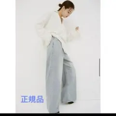Suzu Hirose×CLANE TUCK WIDE DENIM PANTS