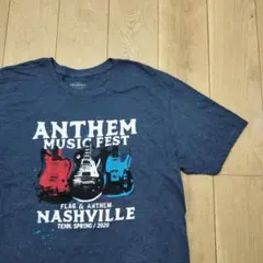 ハ*8様 US古着Tシャツ ANTHEM MUSIC FEST ギター ブルー