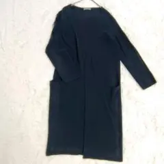 Theory luxe　ロング丈 カーディガン　七分袖 ネイビー Mのサムネイル
