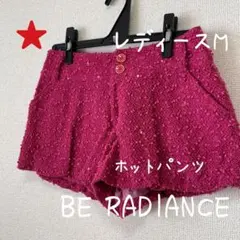 【訳あり美品】ショートパンツ スパンコール BE RADIANCE ピンクのサムネイル