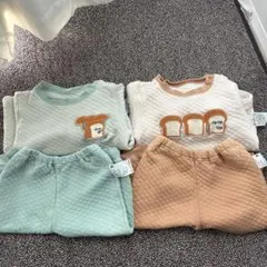 ユニクロパンどろぼうベビーパジャマ キルティング80 まとめ売り