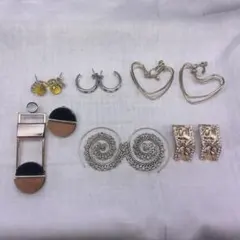 シルバー925刻印あり 豪華ピアス 6点 まとめ売り ビジュー ヴィンテージ