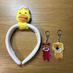 たべっ子どうぶつLANDグッズ　まとめ売り カチューシャ、アクリルキーホルダー