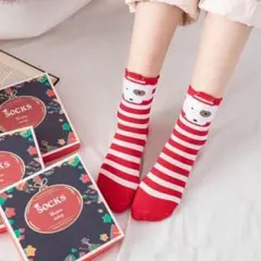 【クリスマス】靴下　レディース　大人用　可愛い　スニーカーソックス　綿　4足