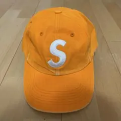 Supreme Sロゴ キャップ オレンジ
