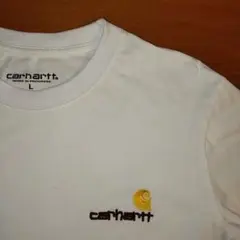carhartt　カーハート　長袖Tシャツ　ロンT　白　L　ロゴ刺繍　綿100%のサムネイル