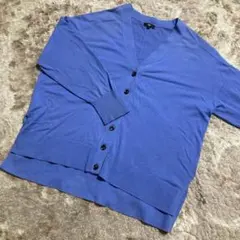 PLST クールタッチコットンリラックスカーディガン　ブルー　Sサイズのサムネイル