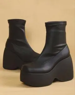 プラットフォーム チャンキーヒール クラシックブーツ