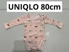 UNIQLO ボディスーツ ミッフィー柄 長袖ベビー肌着 80cm