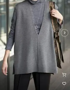 ニットベスト グレー スローブイエナ　Ｖネック