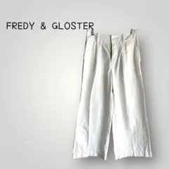【FREDY & GLOSTER 】ホワイトガウチョパンツワイド　無地　コットン