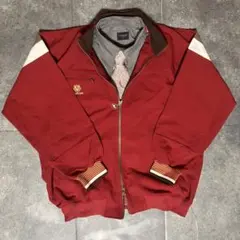 【セット品】トラックジャケット　ジャージ　レトロ　レッド　使用感　古着のサムネイル