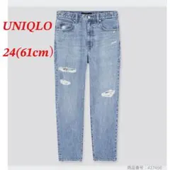 ユニクロ　スラウチテーパードアンクルジーンズ　デニム　リラックス　ヴィンテージ