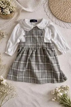 【早い者勝ち】EAST BOY チェック柄ワンピース カーディガン付き