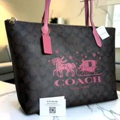 新品タグ付♡COACH コーチ シグネチャー トートバッグ 肩掛け A4収納のサムネイル
