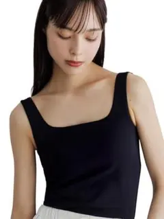 [バンビウォーター] タンクトップ カップ付き ブラトップ スクエアネック 極上