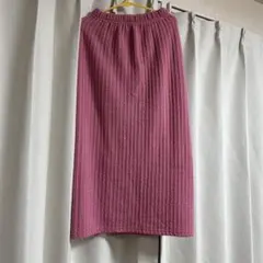 ピンク タイトスカート リブ素材 ウエストゴムのサムネイル