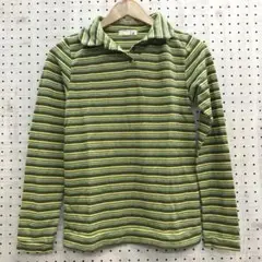 90’s オールド レトロ ガール 古着 マルチボーダー ポロシャツトップスのサムネイル