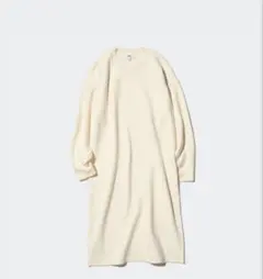 UNIQLO スフレムースワンピース オフホワイト