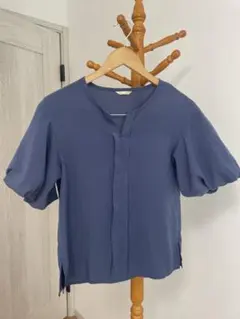 美品！BEAMS ネイビー 半袖プルオーバーのサムネイル