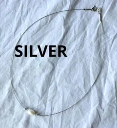 ビンテージ　本真珠　シルバー　チョーカー　SILVER　ワイヤー　パール