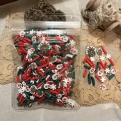 ＊ポリマークレイ＊樹脂フレーク【サンタさんクリスマスミックス】約10g⑤