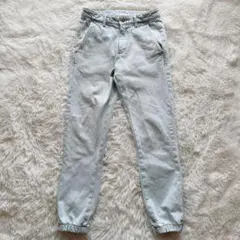 ZARA デニム ジョガーパンツ 裾ゴム　29 M ジーンズ　ライトブルー