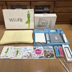 Wii本体 + WiiFit ソフト5本セット 【起動確認】