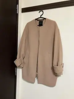 spick and spanノーカラーウールコート
