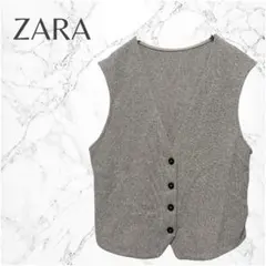 ザラ レイヤード 大人カジュアル きれいめ きちんと感 フォーマル 前開きベスト