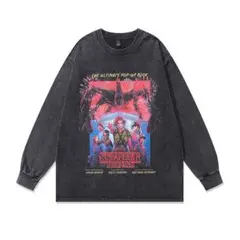 Stranger Things ヴィンテージ加工 ロンT 長袖Tシャツ 3XL