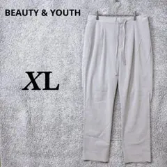5240 ビューティアンドユース スラックス XL グレー ストレッチ ゆったり