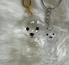 犬 毛玉入れ 2種類 キーホルダー トイプードル いぬ メモリアル けだまだま