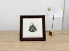 クリスマスツリーの刺繍パネル(ミニ)