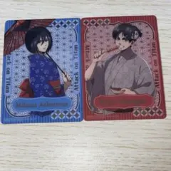 進撃の巨人 ミカサ エレン　オリジナル箔カード