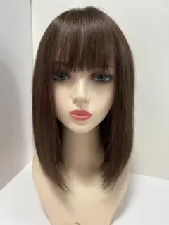 フルウィッグ人毛100%人毛ウィッグ医療ウィッグロングストレート広い頭皮